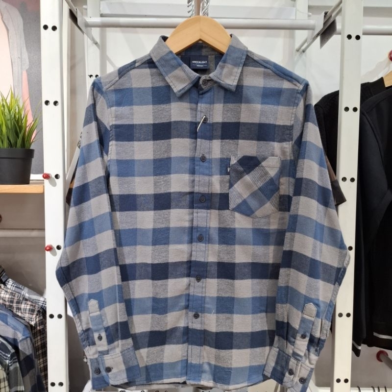Greenlight Essential Kemeja Pria Flanel Lengan Panjang Original 120924