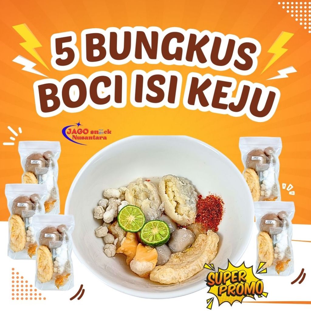 

5 BUNGKUS BOCI KEJU JUMBO KUAH KALDU - KEJU CHEDAR