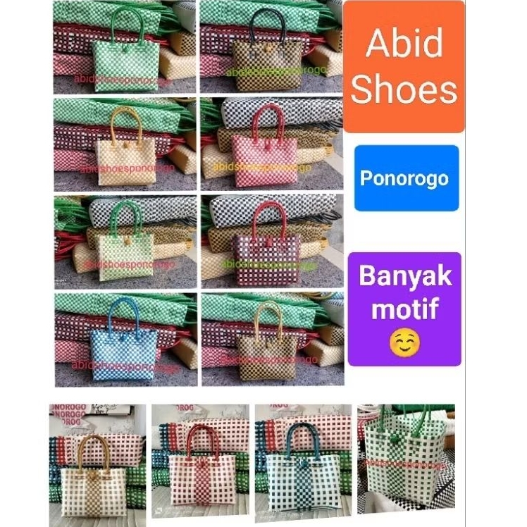 Tas anyaman plastik | tas anyam | tas souvenir murah grosir
