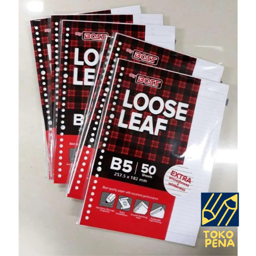 

Big Boss Loose leaf B5 bergaris isi 50 lembar / isi binder / kertas binder BigBoos
