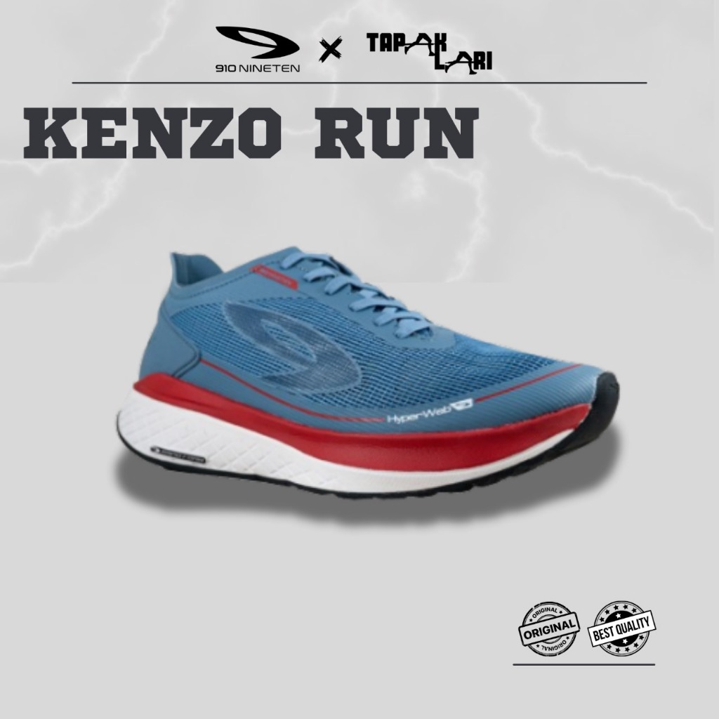 Sepatu Lari 910 Nineten Kenzo Run - Biru/Merah/Putih Sport Running