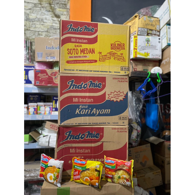 

1 DUS/ KOTAK INDOMIE MI INSTAN MI GORENG INDOMIE KARI AYAM BERISI INDOMIE SOTO MEDAN ISI 40 BUNGKUS. 100% BARU BERSEGEL HALAL ORI INDOMIE.