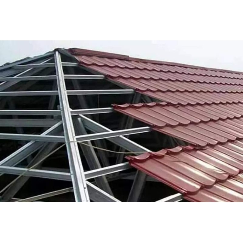 rangka baja ringan atap genteng metal pasir