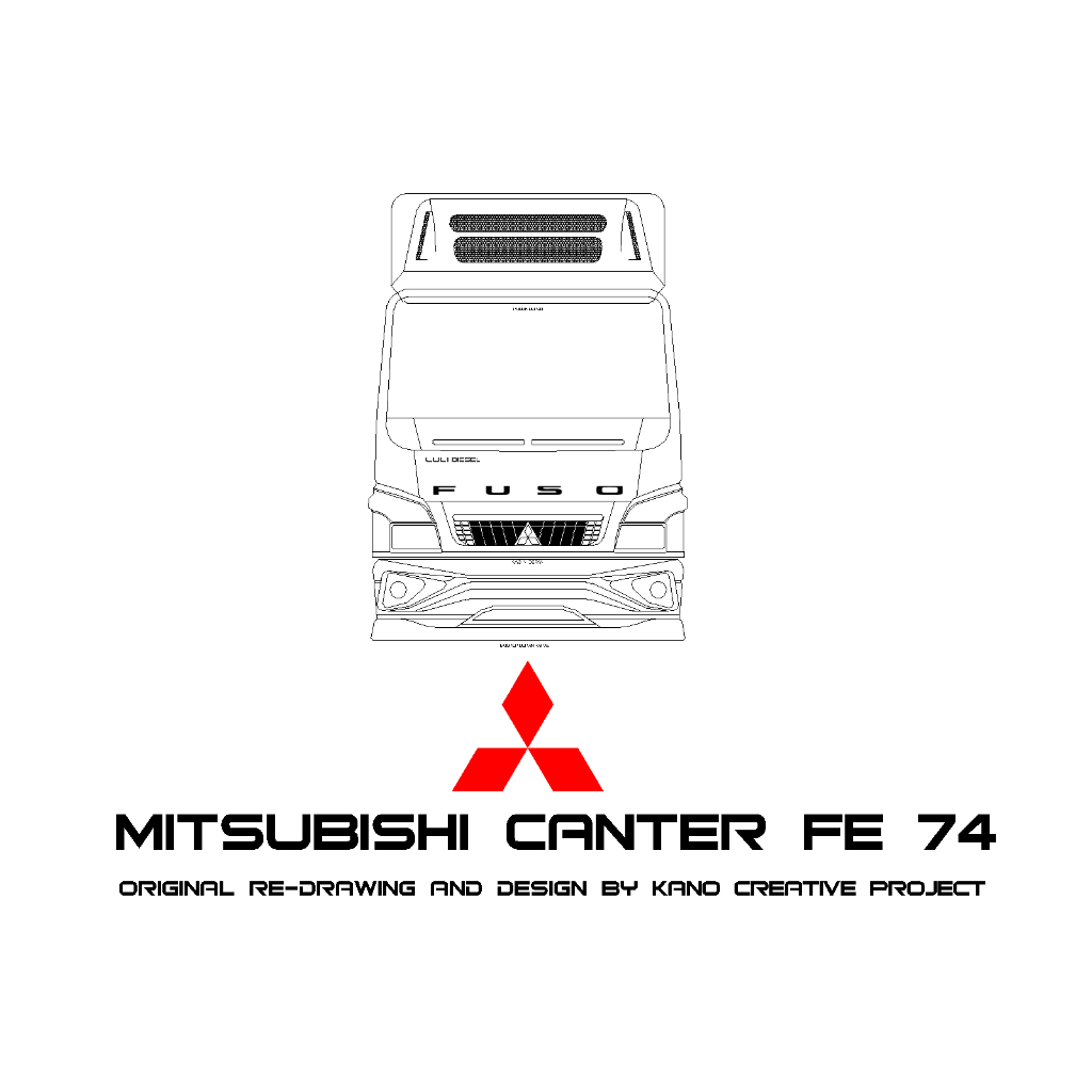 READY COD POLA TRUK MINIATUR COLT DIESEL CANTER FE 74 DETAIL GAMBAR