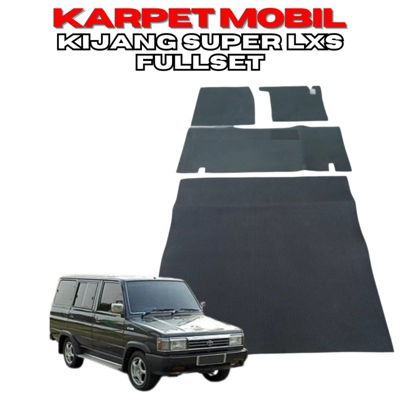 karpet mobil kijang super LXS fullset alas kaki matras mobil kijang super LXS fullset