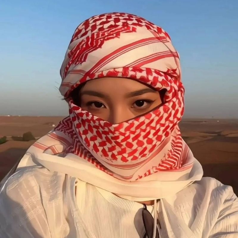 Sorban Sorban putih / sorban wanita / sorban arab / sorban palestina / sorban arafat / kerudung sorb