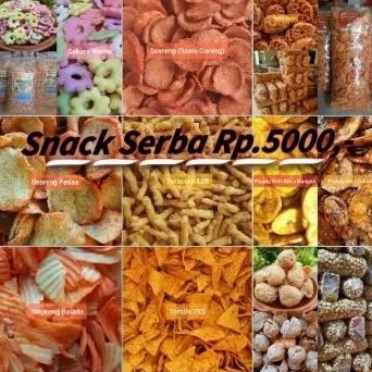 

JAJANAN TERMURAH SERBA SERBI 7RB LAGI PROMO ANEKA CAMILAN KILOAN SERBA 10RB PROMO