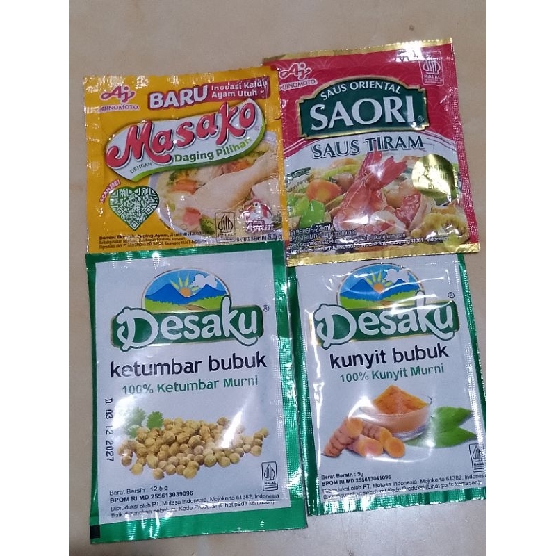 

Kunyit Bubuk+Masako+Saori Saus Tiram+Ketumbar Bubuk Paket 3I (TRB64)