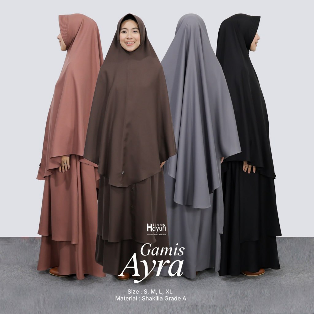 GAMIS DEWASA | GAMIS AYRA BY HIJAB HAYURI | GAMIS POLOS | GAMIS SYAR'I | GAMIS HIJAB HAYURI