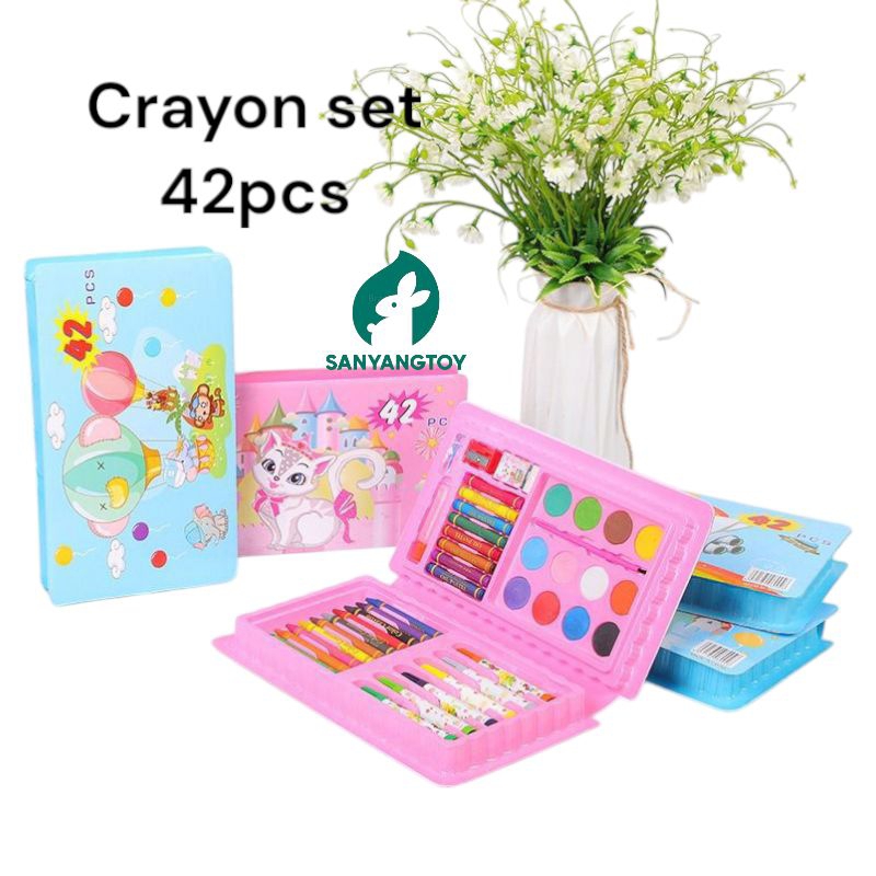 

Crayon set 42pcs PERLENGKAPAN MEWARNAI SET 42PC