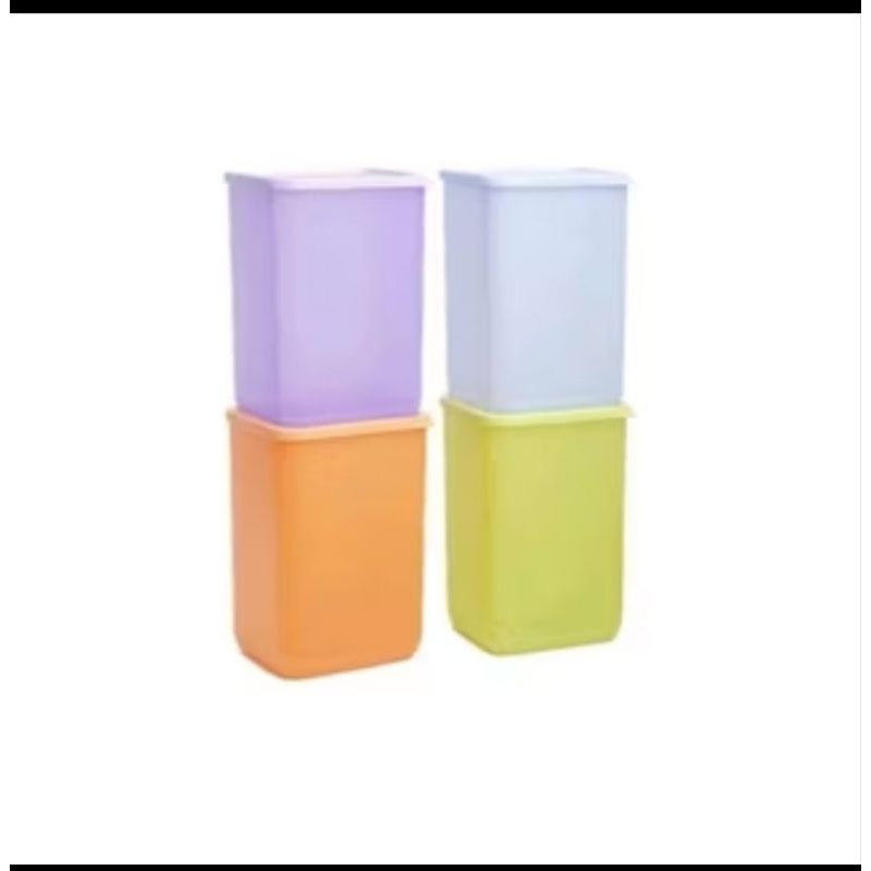 Tall square round set tupperware / toples tupperware set 4 pcs / toples lebaran tupperware