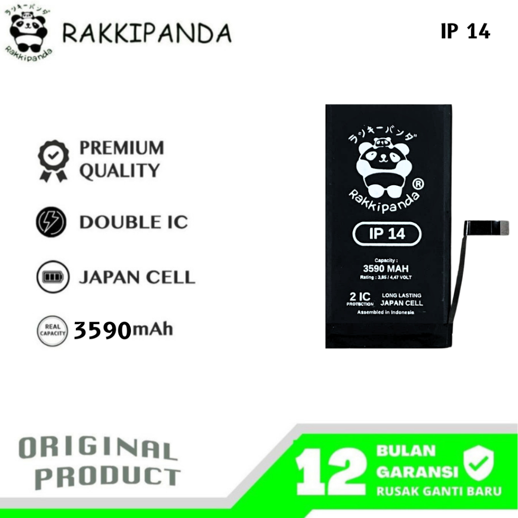 RakkiPanda - Ip 14 Batre Batrai Baterai