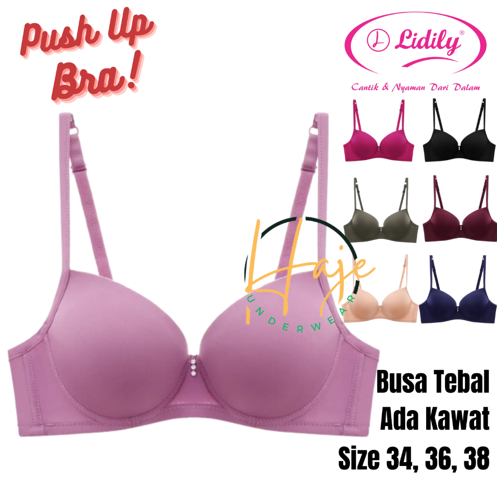 LYDYLY Bra BH Push Up Kawat Busa Tebal Silky Soft Kait 2 Size 34/36/38