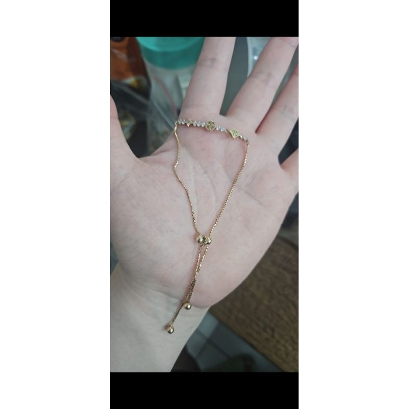 gelang serut plat kartir polos rantai italy emas asli 375 8K gold mas muda