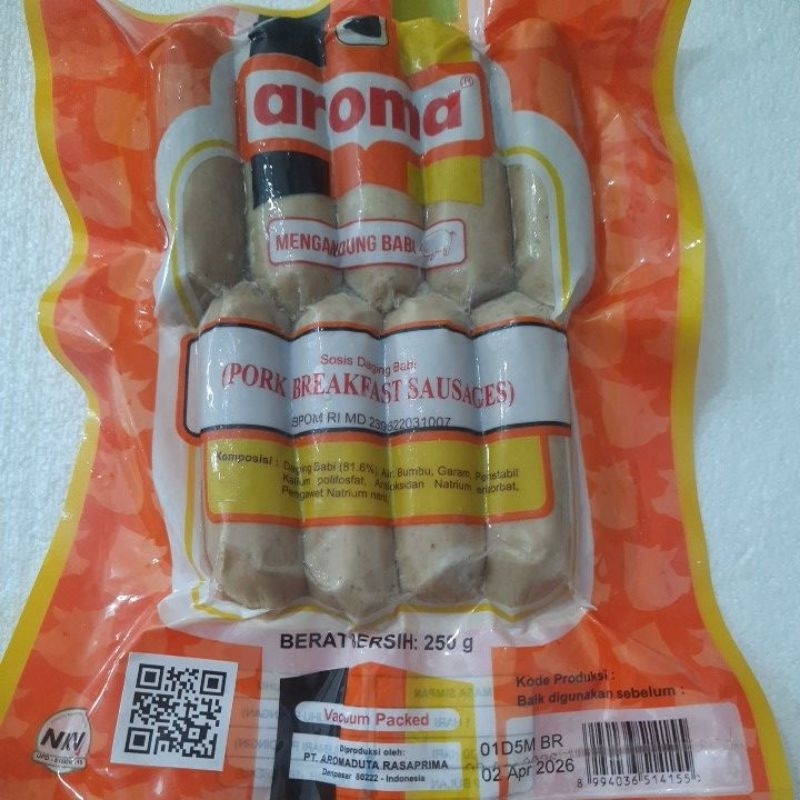 

Aroma Pork Breakfast Sausages 250g