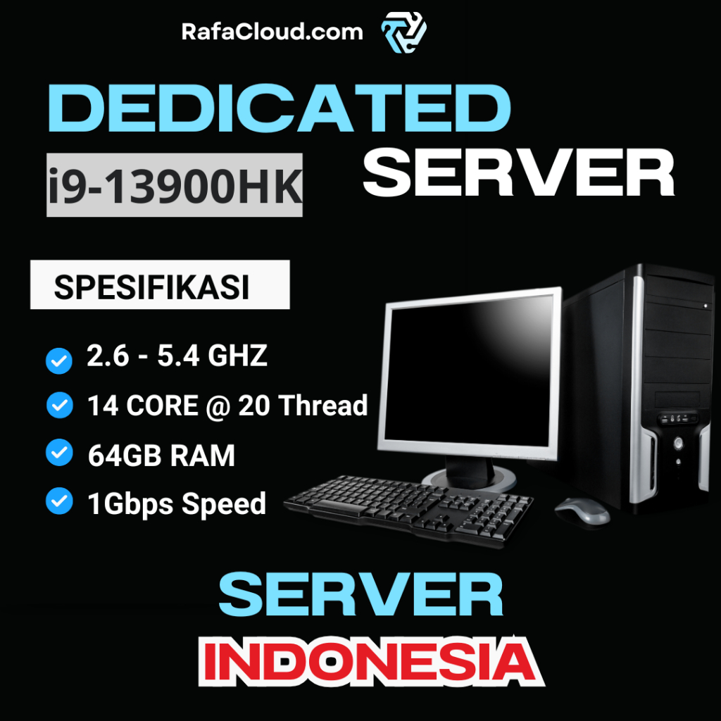 RDP SERVER INDONESIA 14 CORE Intel Core i9-13900HK