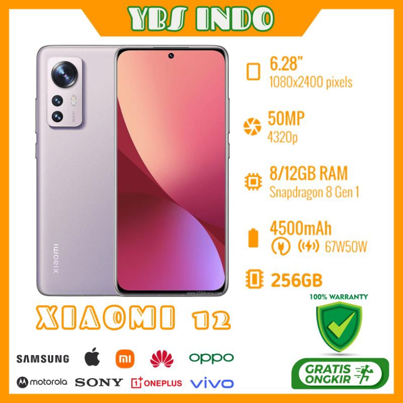 Xiaomi 12 Ram 8/256Gb - Smartphone Bekas Bergaransi