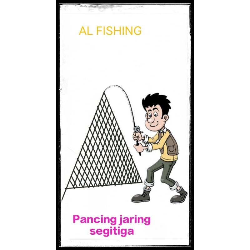Pancing jaring segitiga/bendera panjang 1,5m