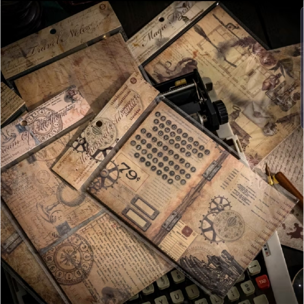 

HI559 Kertas Vintage Aesthetic 10 Lembar Untuk DIY Jurnaling