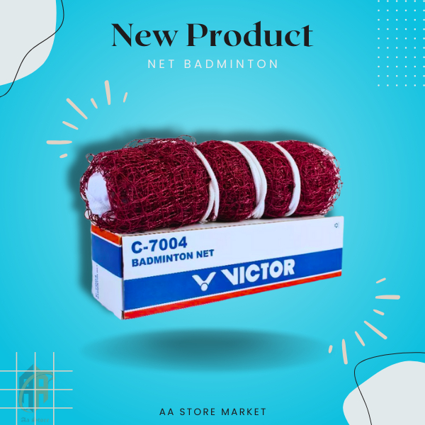 Net Bulutangkis Victor Tali Baja - Net Badminton Victor C-7004 - Raket Bulutangkis Badminton