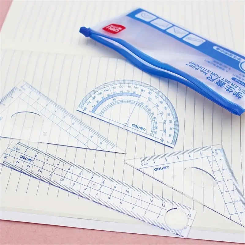 

Set Penggaris 15 CM Isi 4/ 4 In 1 Penggaris Busur Segitiga Tipe E9597/Penggaris Multifungsi Untuk Arsitektur