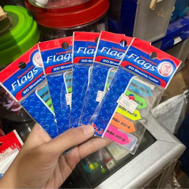 

T&J Transparent Flags Mark / Pembatas / Penanda