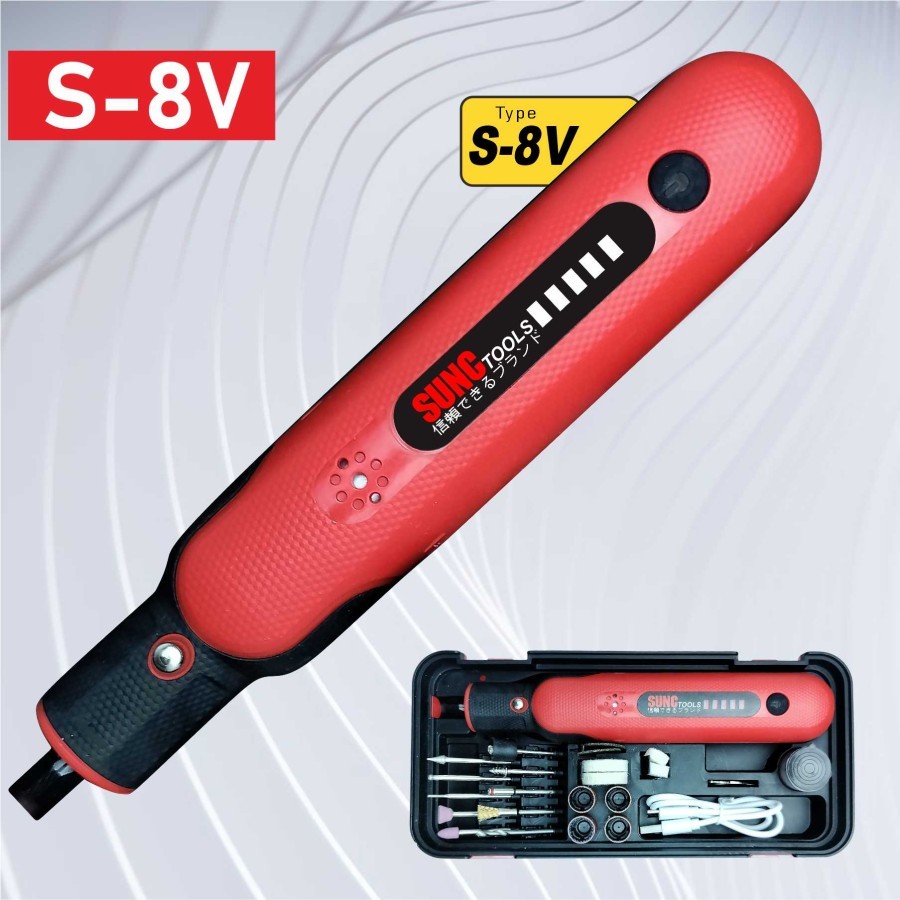 Bor Mini Drill Grinder Mini Grinda Bor Baterai Penghalus Alat Ukir Listrik 8v