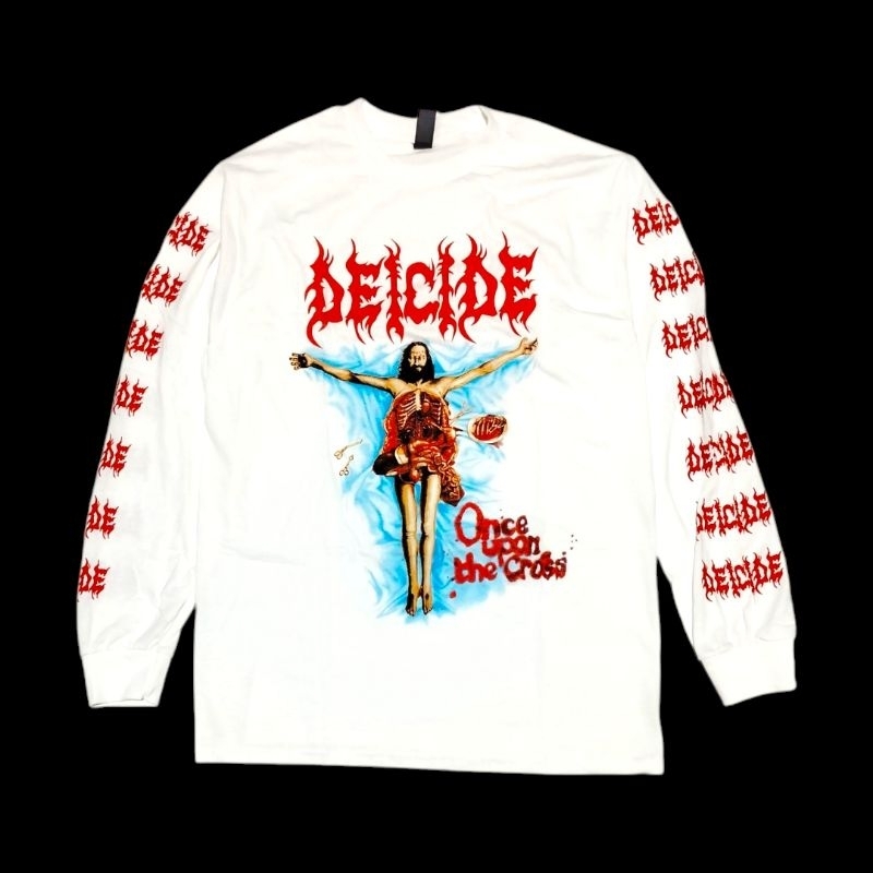 Long Sleeve DEICIDE - ONCE UPON THE CROSS WHITE