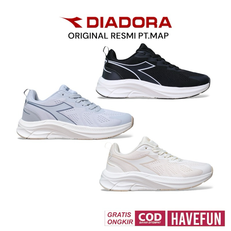 Diadora Maco Black / Grey / Beige Original - Sepatu Sneakers Sport Pria Wanita