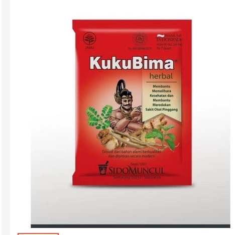 

Jamu KUKUBIMA Biasa Serbuk 10s SIDOMUNCUL