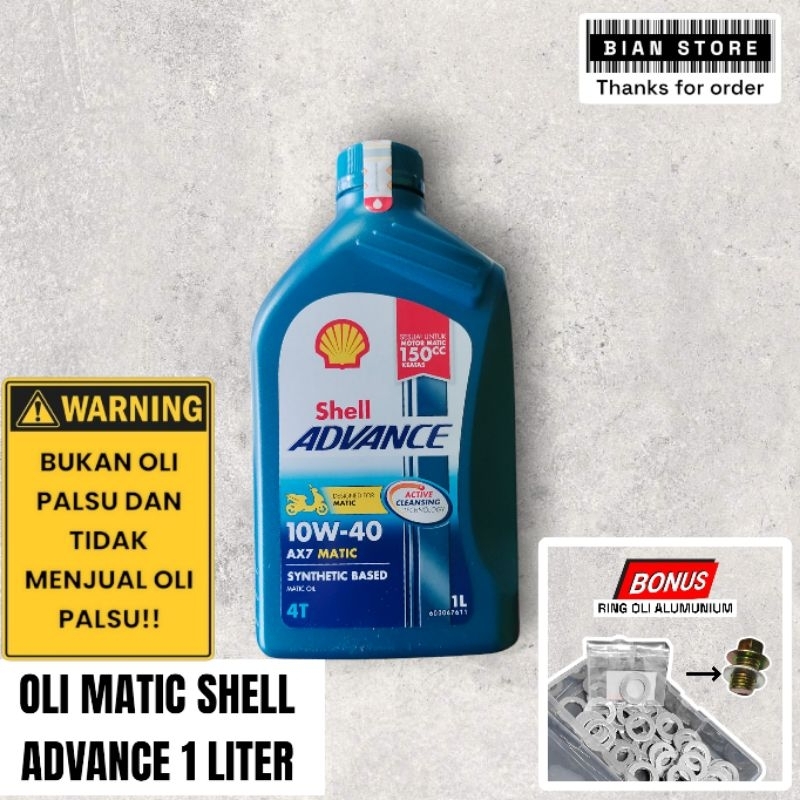 oli motor matic shell ORIGINAL 1 LITER