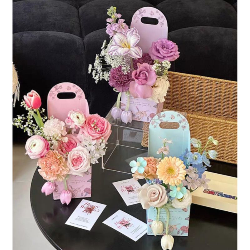 

B131 Kotak Tenteng Bunga | Flower Box | Box Bunga | Tas Bunga | Kotak Kado | Handy Bag | Box Floral