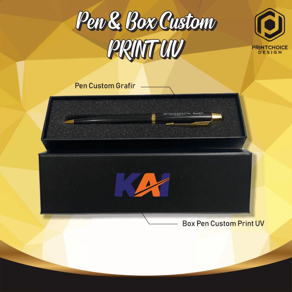 

Pulpen Custom Box Print UV Pen Metal Souvenir Promosi Perusahaan Exlusive