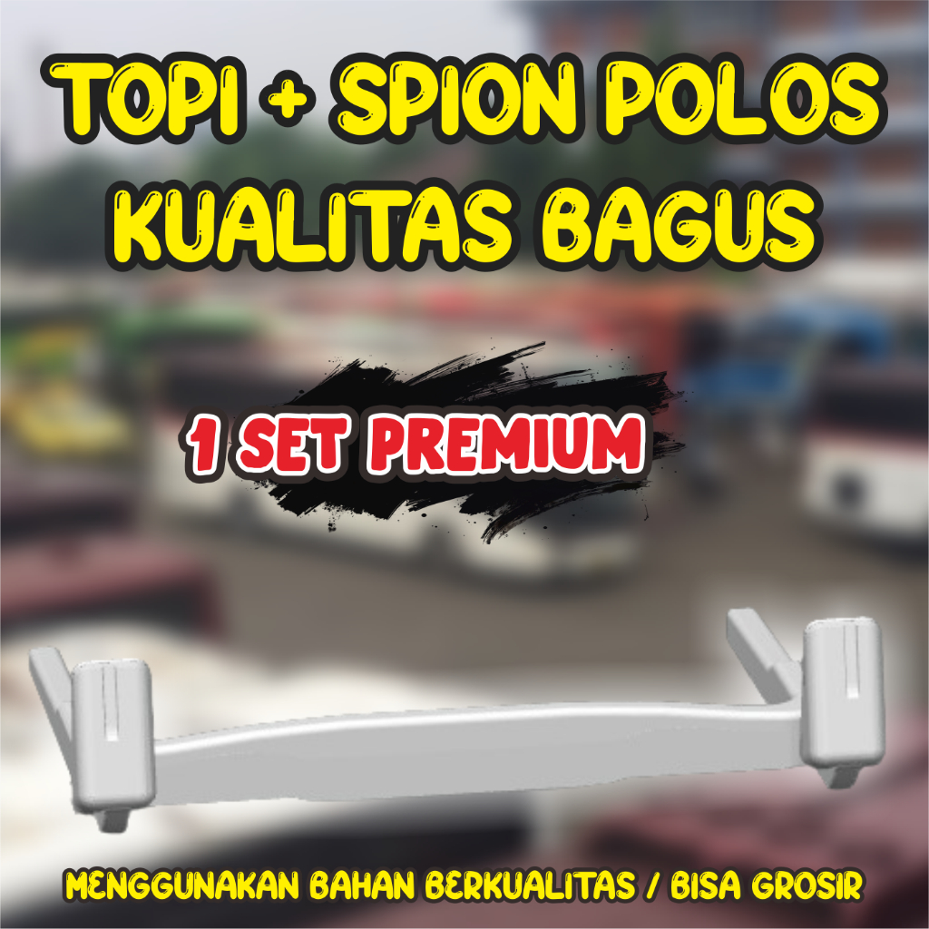 1 SET TOPI + SPION BUS POLOS/ Bandu Bando Topi Spion Miniatur Bus POLOS / Miniatur Bus Topi Spion 1 