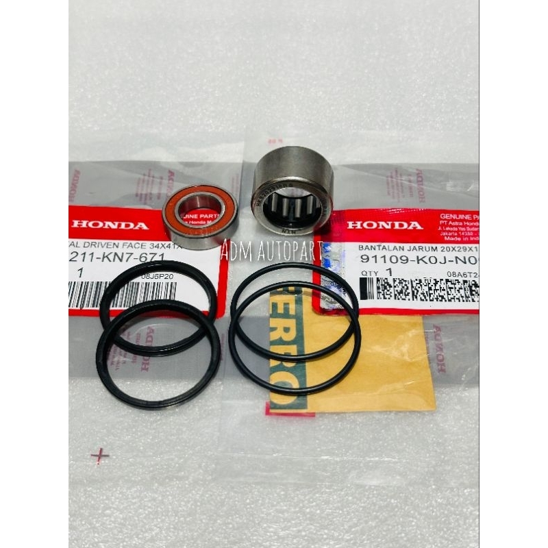 BEARING PULLY KOJ + BEARING NEEDLE + SIL PULLY KN7 GENIO 2020 BEAT DELUKE 2020 BEAT SRTEET NEW LED 2