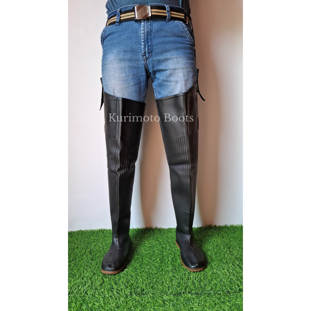 SEPATU BOOT FULL KARET PANJANG HITAM SAWAH PETANI MANCING