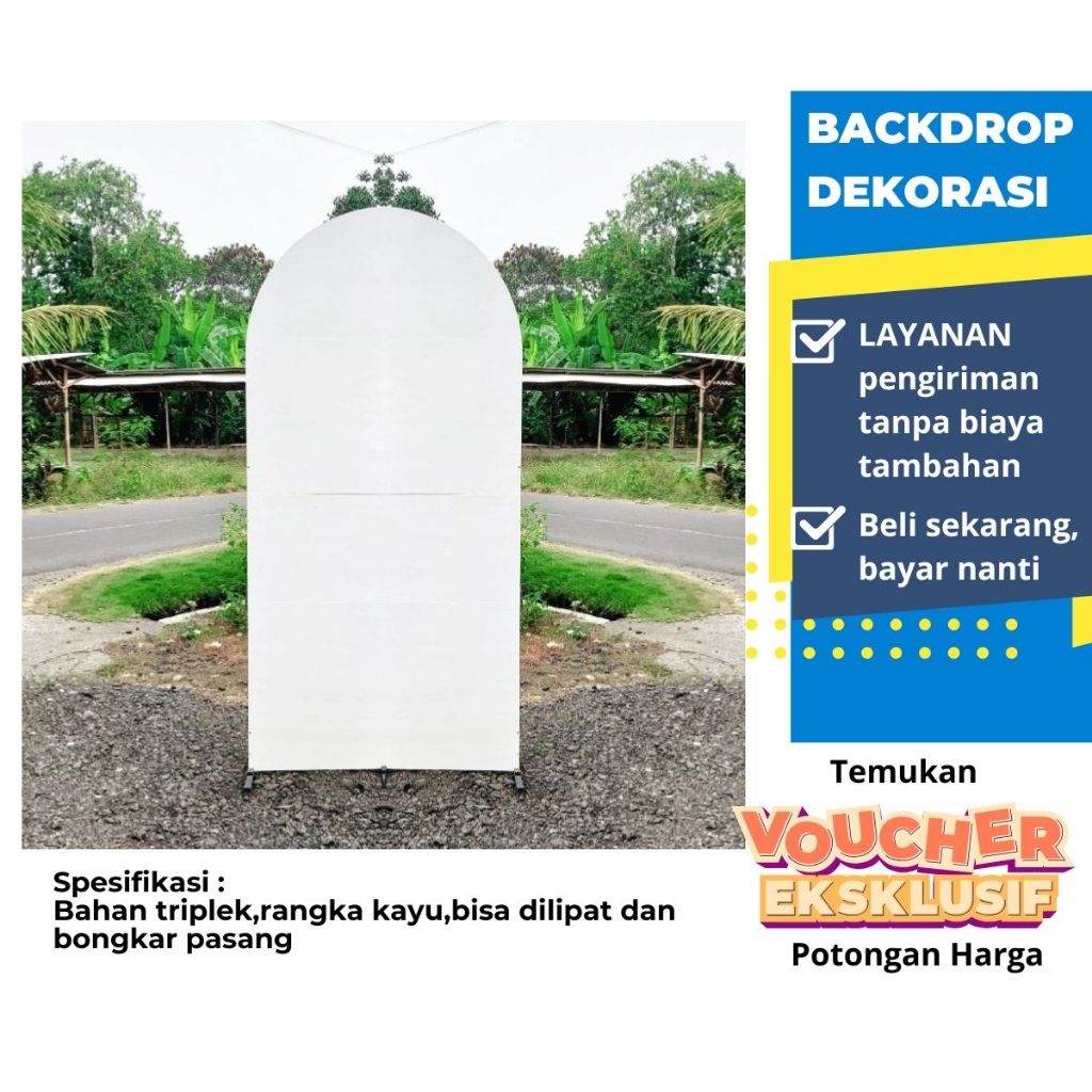 Backdrop Triplek Dekorasi. Backdrop Oval. photobooth perlengkapan pesta dekorasi ulang tahun anak
