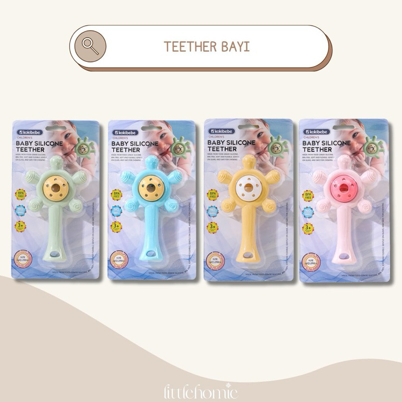 Little Homie - Teether Berbunyi Silikon Anak Bayi / Premium Silicone Teether Baby Kids / Mainan Gigi