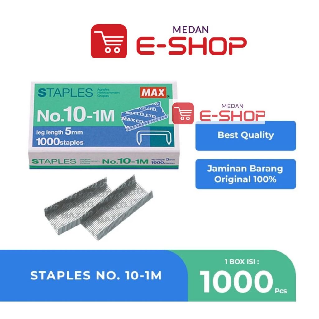 

( 1 box kecil ) Refill / Isi Staples MAX No 10-1m / Anak Hekter