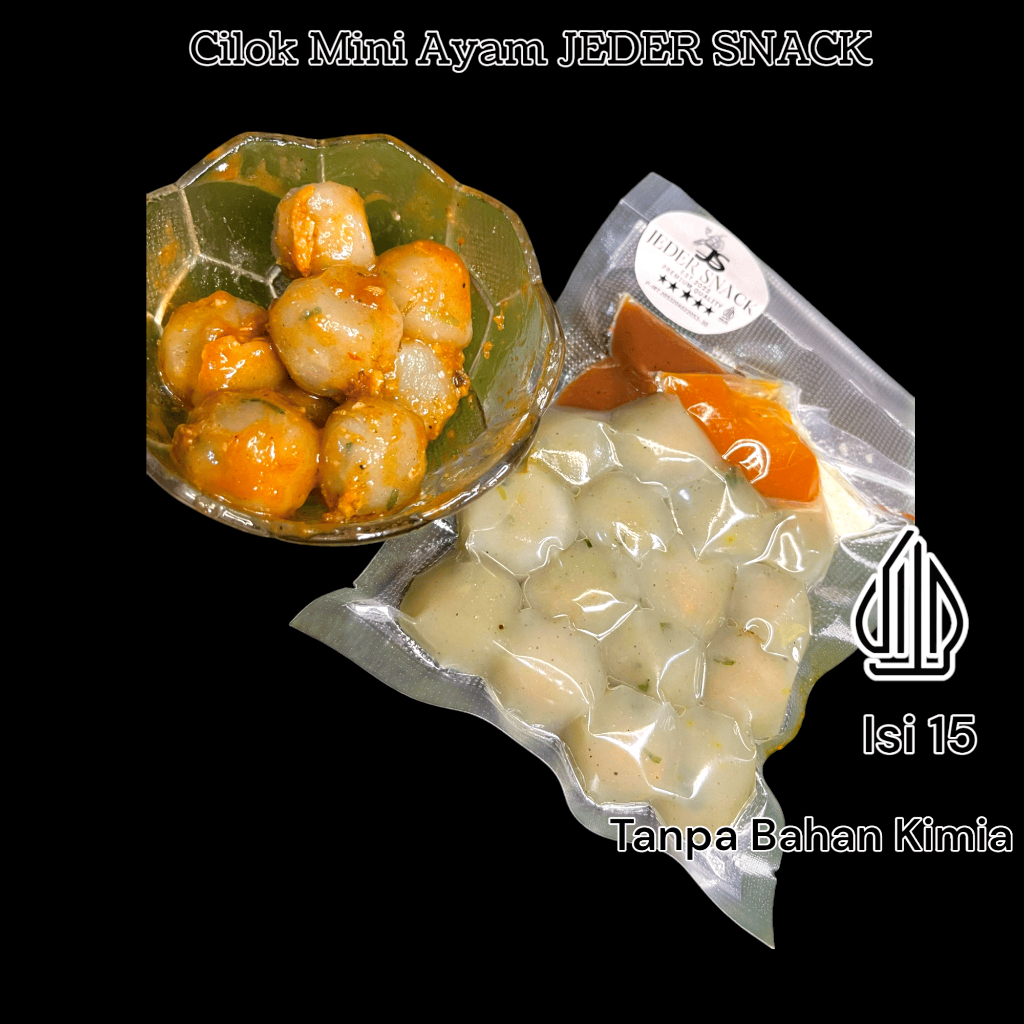 

Cilok Mini Daging Ayam Tanpa Bahan Kimia JEDER SNACK Makanan Baso Pedas