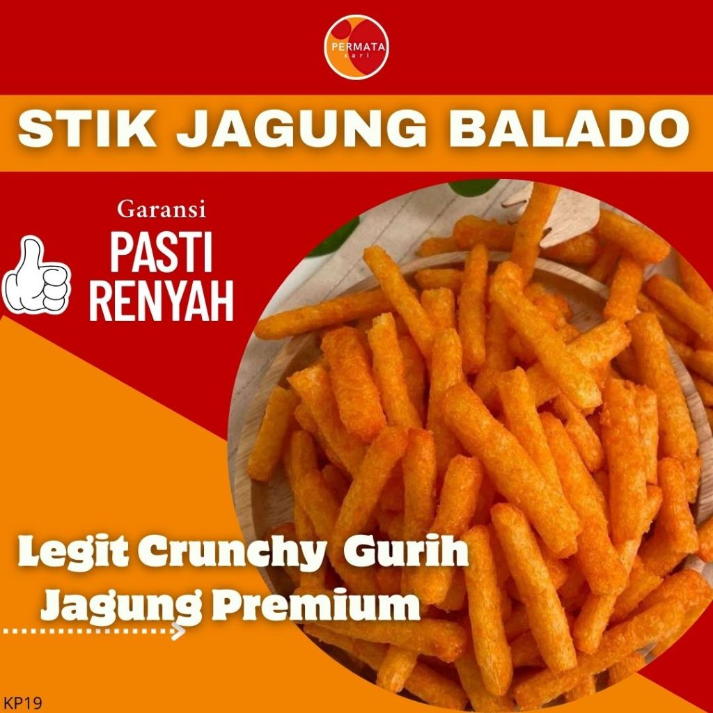 

Stik Jagung Balado 100Gram±/Snack Stik Jagung Balado/Cemilan Stik Jagung