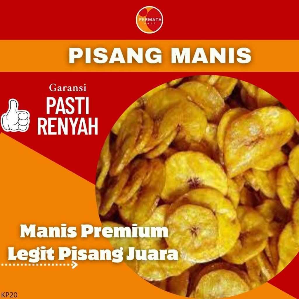

Keripik Pisang Manis Bulat 100Gram±/Cemilan Pisang Manis Bulat/Snack Pisang Manis Bulat
