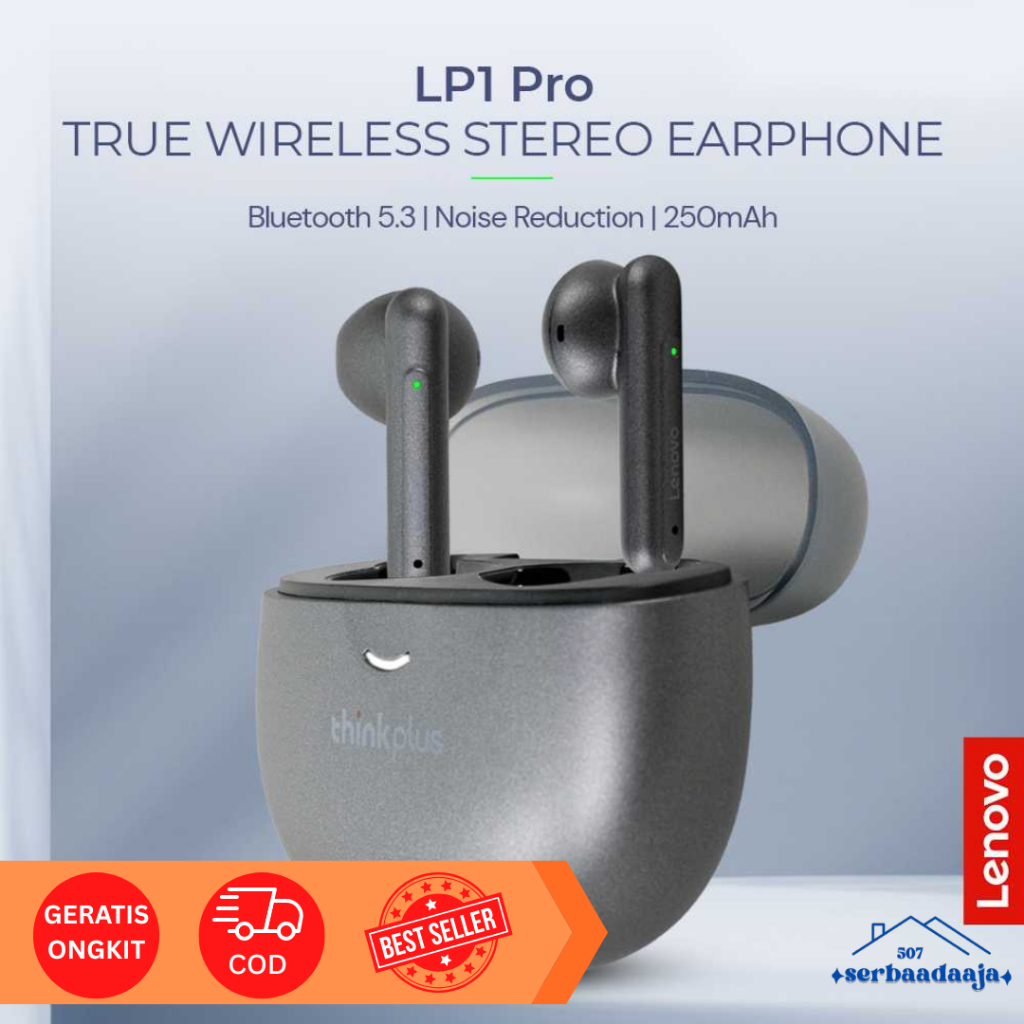 Lenovo Thinkplus Earphone Bluetooth 5.3 TWS Earbuds Noise Reduction - LP1 PRO