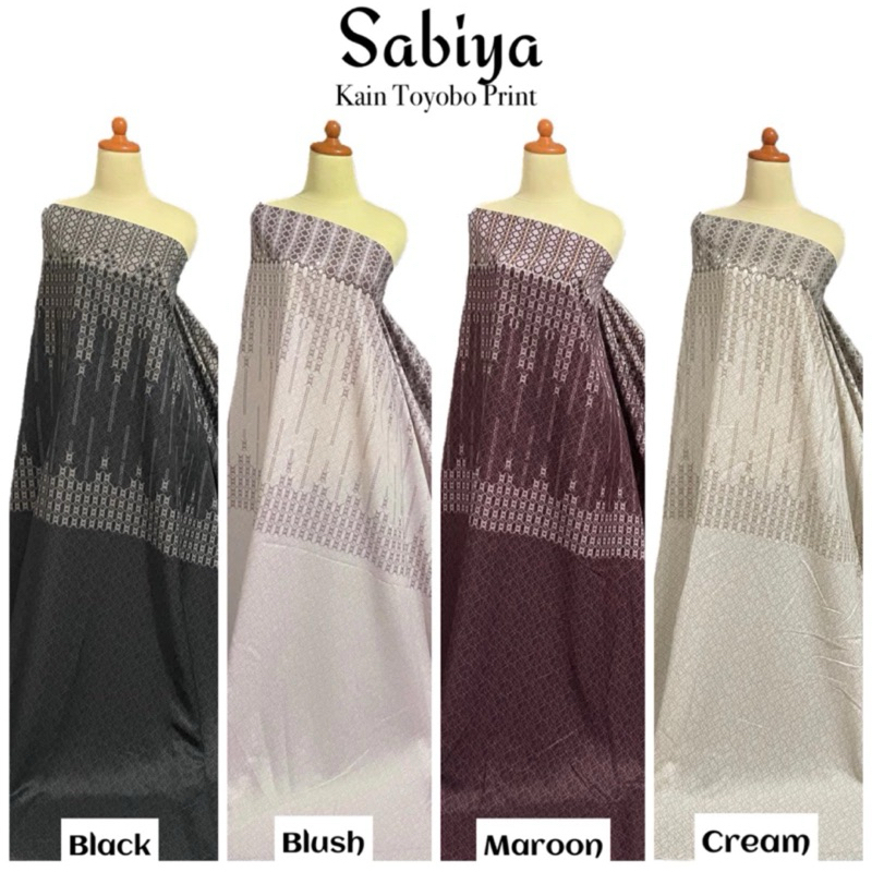 bahan kain katun toyobo print motif sabiyaa etnic mewah elegent [harga 0,5 meter] bahan kemeja bahan