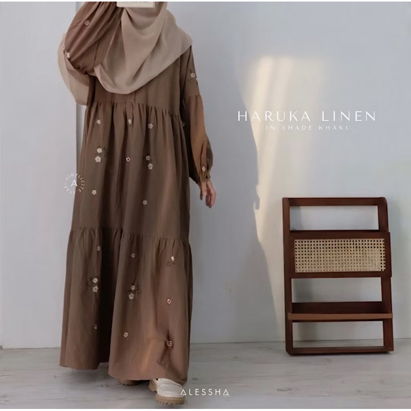 HARUKA LINEN DRESS BY ALESSHA.ID