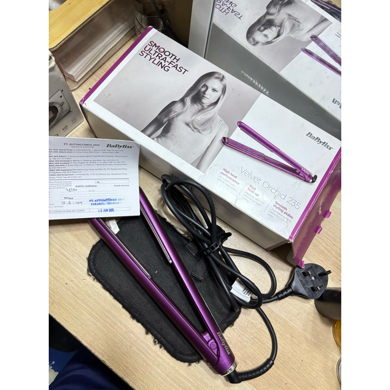 Babyliss Velvet Orchid 2513U - Catokan Rambut Tourmaline-Ceramic dengan Suhu Hingga 235°C