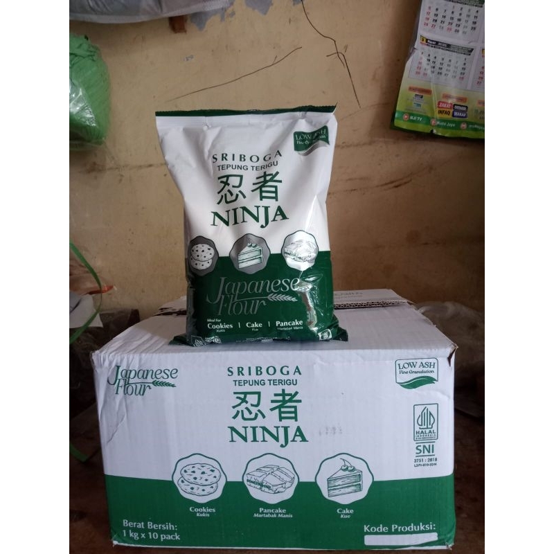 

Tepung terigu Sriboga Ninja 10 kg