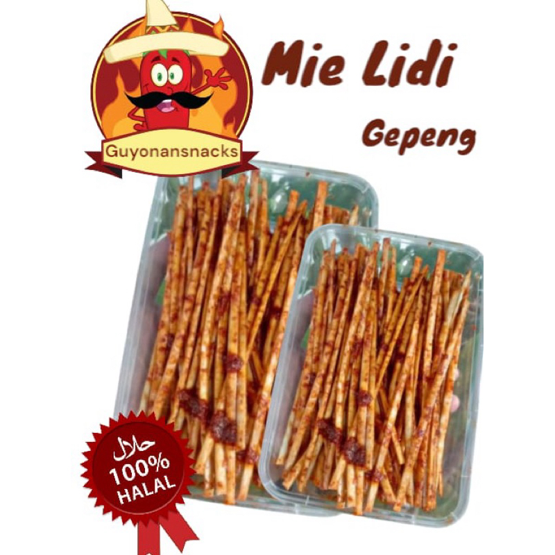 

Mie Lidi Gepeng Kemasan Box 500ML Extra Pedas