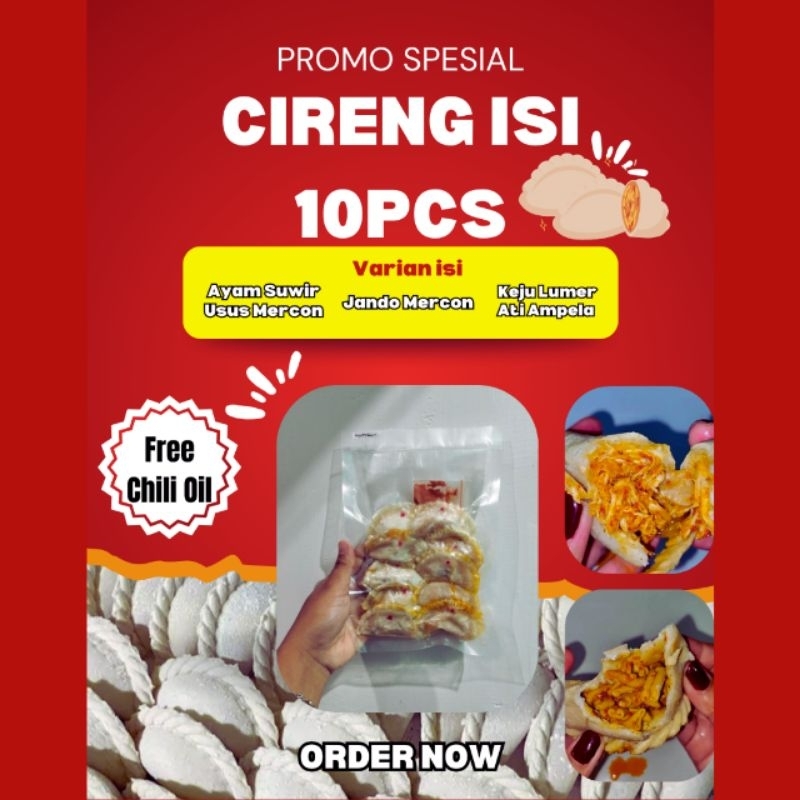 

Cireng Isi 10pcs Ayam Suwir Mini/1500/biji