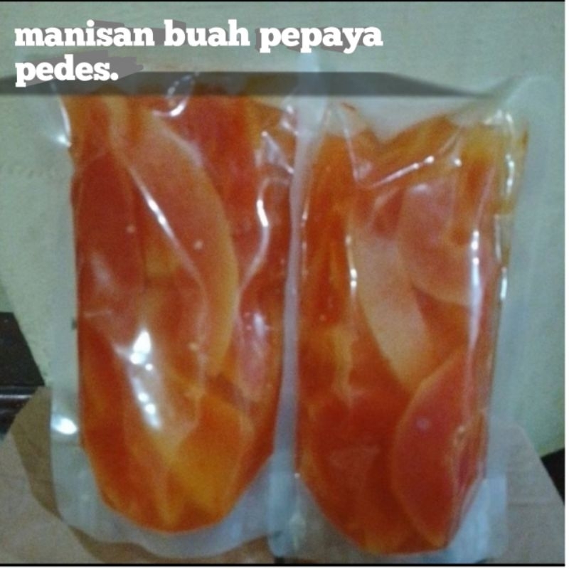 

manisan buah pepaya pedas dan manis